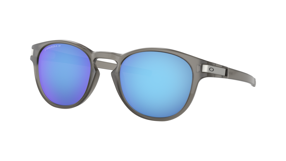 Oakley Latch Matte Grey Ink (OO9265-3253) sunglasses with prizm sapphire iridium polarized lenses (quarter view)