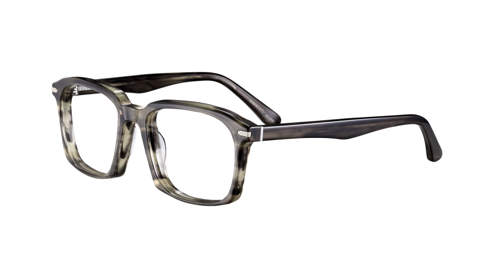 Serengeti Nelson Shiny Black Transparent Layer eyeglasses (quarter view)